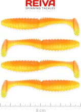 Reiva Zander Power Shad 8cm 4db/cs (Shiny Orange)