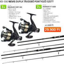 Nevis Dupla Távdobó pontyozó szett 2x 1226-363+ 2x 2545-450