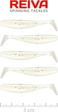 Reiva Flat Minnow Shad 5cm 5db/cs (Pearl White)
