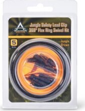 ANACONDA Jungle Gr. Safety Lead Clip 360° Fley Ring Swivel 5 szett / barna