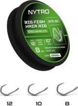 Nytro Nto-B3 Big Fish Előkötött Szakáll Nélküli Hajszálelőkés Előke 25 Cm 12/0,25mm
