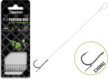 Delphin Fluoro Sting Feeder Rig / 10db (12cm/0,22mm/Chinu #8)
