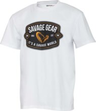 Savage Gear Badge Logo Tee XL White póló