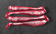 Alpha Tackle Avci Red Whine fekete csillámokkal/ 9cm