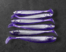Alpha Tackle Sardine Dark Purple zöld csillámokkal / 10cm