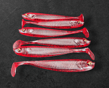 Alpha Tackle Sardine Red Wine fekete csillámokkal / 10cm