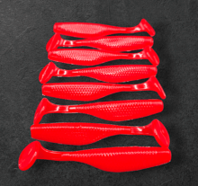 Alpha Tackle Paddleworm Fluo Red / 7cm / 1db