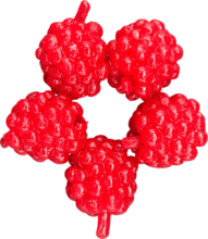 FISHUP Berry 0.6" (5pcs.), #504 - Raspberry