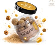 Delphin BreaX balanszírozott bojli / NutCAKE (Tigrismogyoró-Scopex-Csemegekukorica/24mm/100g)