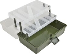 CarpZoom Praktikus horgászláda tálcákkal, 29,4x18,7x15cm