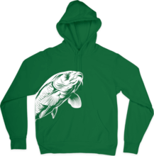 CarpZoom Pontyos kapucnis pulóver, L, zöld