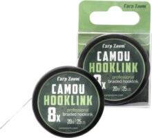 CarpZoom Camou 8X előkezsinór, 20m, 25lb, terepmintás