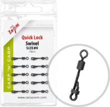 CarpZoom Bojlis biztonságigyorskapocs, #4, matt fekete, 10db