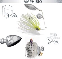 Herakles Spinnerbait Amphibio Tandem 3/8Oz 10.5g Ghost White