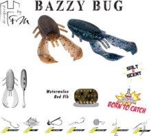 Herakles Bazzy Bug 3.2" 8cm Watermelon Red Flakes