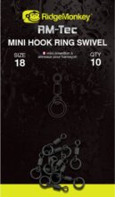 Ridgemonkey Rm-Tec Mini Hook Ring Swivel Mikro Karikás Forgó 10db