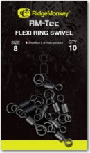 Ridgemonkey Rm-Tec Flexi Ring Swivel Size8 Karikás Forgó 10db
