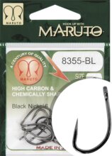 Maruto Horog 8355Bl Carp Hooks Forged Straight Eye Barbless Hc Black Nickel 6