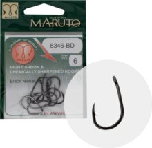 Maruto Horog 8346Bd Carp Hooks Barbed Forged T.d.e.10° Hc Black Nickel 6