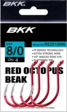 BKK Red Octopus Beak Harcsázó Horog 7/0# 5db/csomag