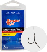 Benzár Method Kötött Horog 12 Monofil Zsinóron 7mm Csali Tüskével