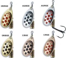 Mepps AGLIA Decorée , 3, Ezüst alapon/Piros pöttyös, 6,5g