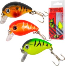 Frenetic Wobbler Cricker, 3,2cm, 2,4g, 0,1-1,5m, FEKETE/SÁRGA