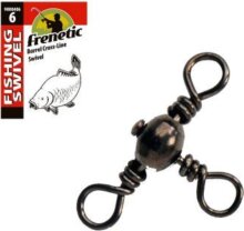 Frenetic Háromágú forgó, Frenetic Barrel Cross-Line Swivel, 10db/ csomag, 6, Fekete