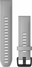 Garmin Óraszíj 20 mm púder szürke szilikon, fekete csat (QuickFit) Fenix 6S