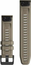 Garmin Óraszíj 22 mm sötét homokkő szilikon, fekete csat (QuickFit) Fenix 6