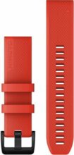 Garmin Óraszíj 22 mm lézer vörös szilikon, fekete rozsdamentes csat (QuickFit) Approach S62