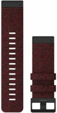 Garmin Óraszíj 26 mm piros nylon, fekete csat (QuickFit) Fenix 6X