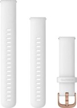 Garmin Óraszíj 18 mm fehér szilikon, Rose Gold csat (Quick Release) Venu 2S 110-195 mm