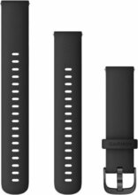 Garmin Óraszíj 18 mm fekete szilikon, szürke csat (Quick Release) Vívoactive 4S 110-195 mm