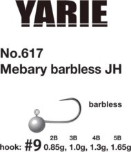 Yarie Jespa Jig Fej Yarie 617mebary Barbless 9 1.0g