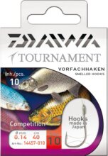 Daiwa Tournament verseny horog (silver, 40cm, #10, 0.14mm, 10db)