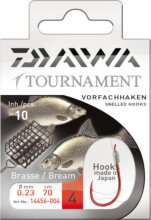 Daiwa Tournament keszegező horog (red, 70cm, #12, 0.16mm, 10db)