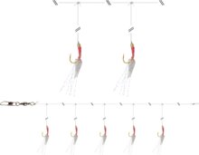 Daiwa GrandWave heringező szerelék (pink glow, 135.0cm, #10, 5horog)