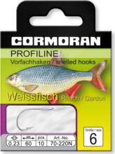 Cormoran Keszegező horog M, 220N (nickel, 60cm, #12, 0.16mm, 10db)