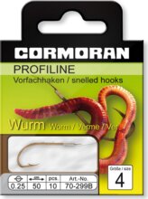 Cormoran Gilisztás horog M, 299B (bronzed, 50cm, #8, 0.22mm, 10db)