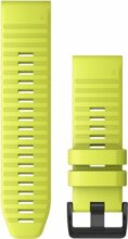 Garmin Óraszíj 26 mm sárga szilikon, fekete csat (QuickFit)Fenix 6X