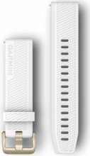 Garmin Óraszíj 20 mm fehér szilikon, világos arany csat (Quick Release) Approach S40