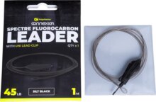 Ridgemonkey Spectre Fluorocarbon Uni Lead Clip Leader - Silt Black Bojlis Szerelék