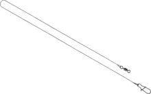 PZ Wolfram előke forgóval és kapoccsal, 30 cm / 9 kg, 2 db