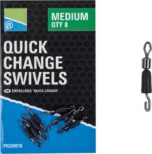 PRESTON QUICK CHANGE SWIVELS - MEDIUM