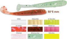 Trabucco Slurp Bait T-Shad natural White 10db, plasztik műcsali