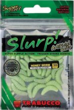 Trabucco Slurp Bait Honey Worm Fluo Glitter 30 db Fluo méhlárva