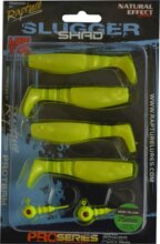 Rapture Slugger Shad Set 75 Neon Yellow 4+2db/csg, műcsali szett