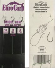 Eurocarp Előkötött feeder előke csaliszigonnyal Unique Carp-8 10cm 15lbs