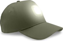Baseball Sapka Újratölthető Led Lámpával Katona Zöld